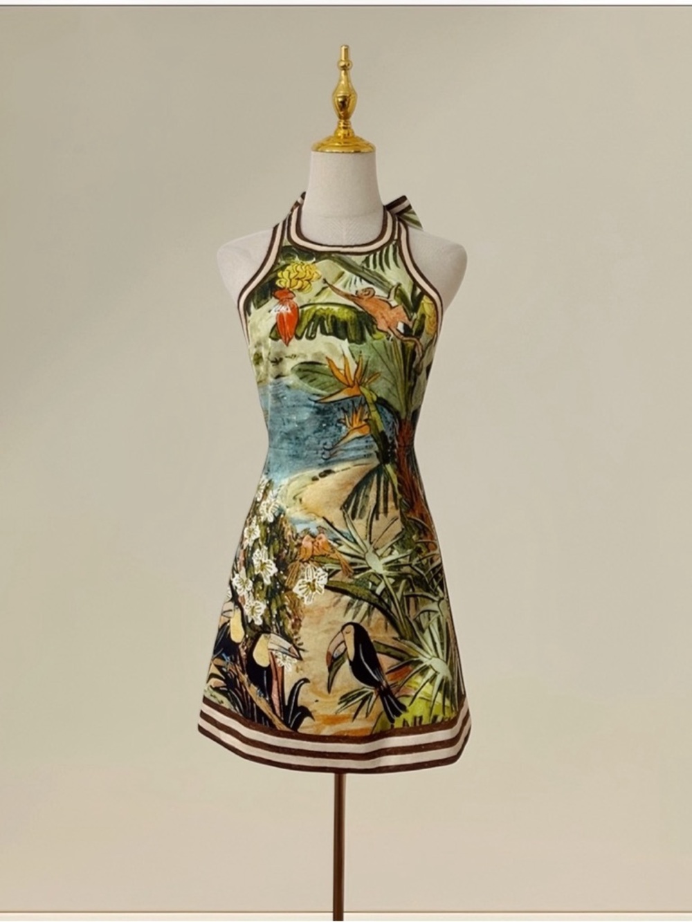 Alemais Toucan Tango Halter Mini Dress - Picture 4 of 10